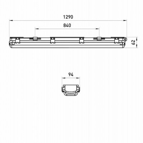 Светильник ЭРА SPP-102-0-002-120 под 2 светодиодные лампы T8 G13 2x1276 Б0052438 Светильник ЭРА SPP-102-0-002-120 под 2 светодиодные лампы T8 G13 2x1276 Б0052438