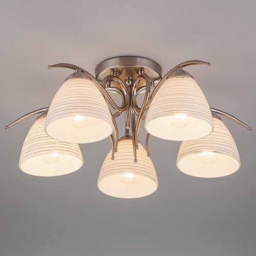 Потолочная люстра Eurosvet Megan 30121/5 сатин-никель