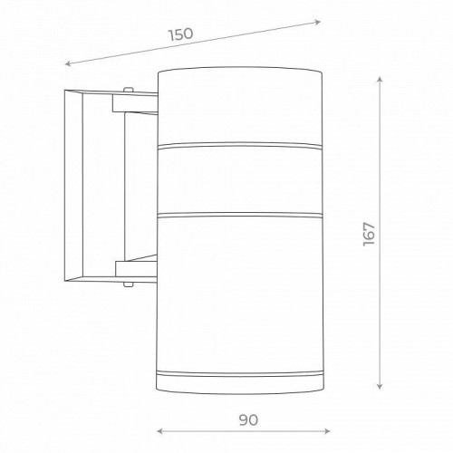 Уличный настенный светильник ST Luce Tubo SL561.701.01