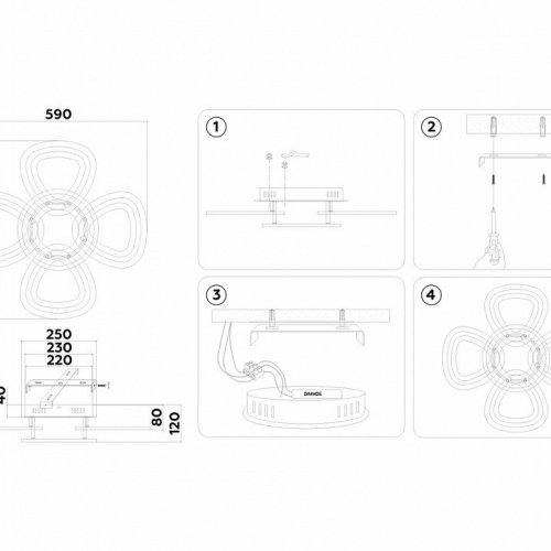 Потолочная люстра Ambrella light Acrylica Original FA8926