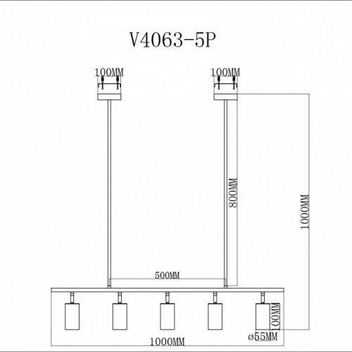 Подвесная люстра Moderli Section V4063-5P
