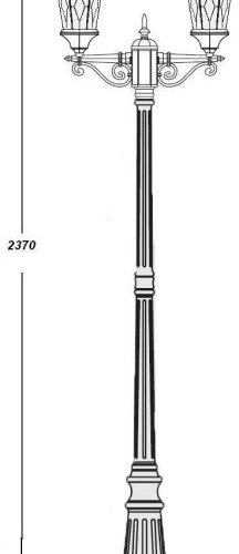 Наземный фонарь Oasis Light ASTORIA 2M 91409MA Gw ромб Наземный фонарь Oasis Light ASTORIA 2M 91409MA Gw ромб