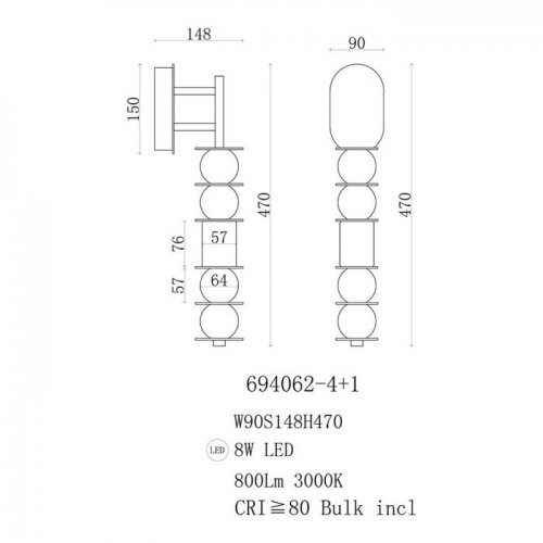 Бра Nocturna FL1198-5W