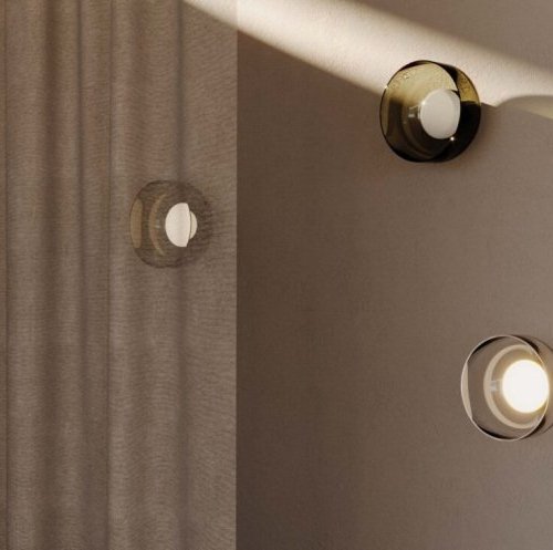 Настенный светильник Ipon A1316 Matt black / shade Clear