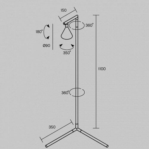 Торшер Maytoni Stripe MOD489FL-L20B3K Торшер Maytoni Stripe MOD489FL-L20B3K