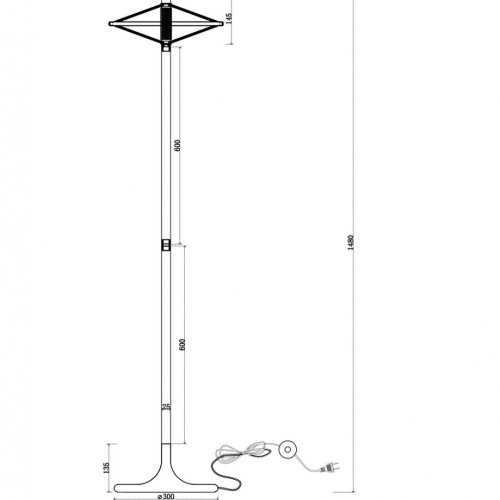Торшер Chantale LE3027/1F GD/PU