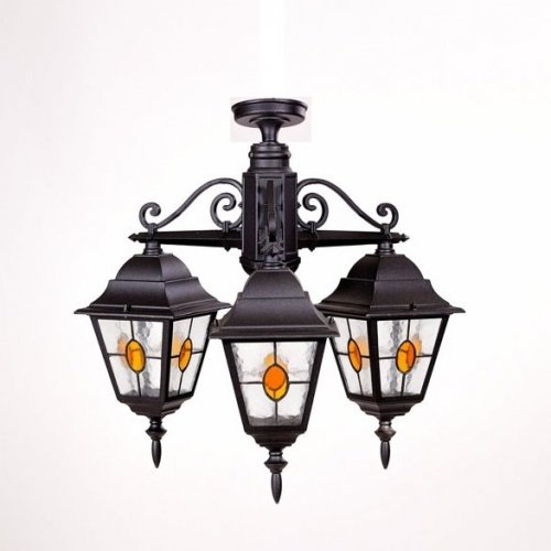 Потолочный светильник уличный Oasis Light QUADRO M lead GLASS 79970МAlgY/3 Bl