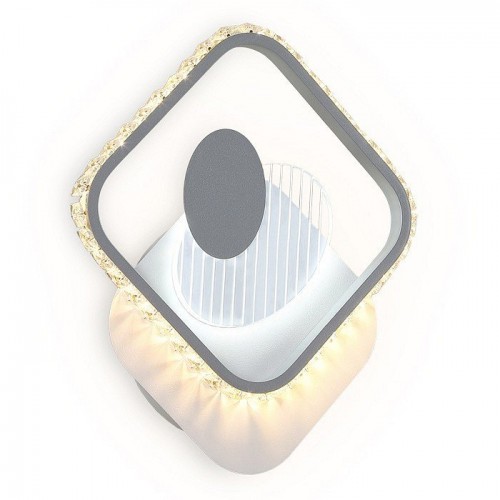 Накладной светильник Ambrella light Ice 1 FA266 WH/GR белый/серый LED 3000K+6400K 16W 310*270*50 Накладной светильник Ambrella light Ice 1 FA266 WH/GR белый/серый LED 3000K+6400K 16W 310*270*50