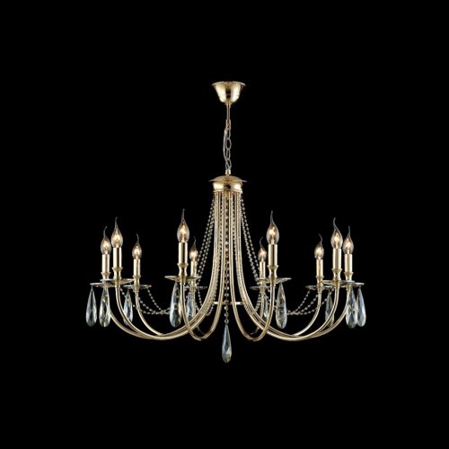 Подвесная люстра Crystal Lux Victoria SP10 Gold/Amber