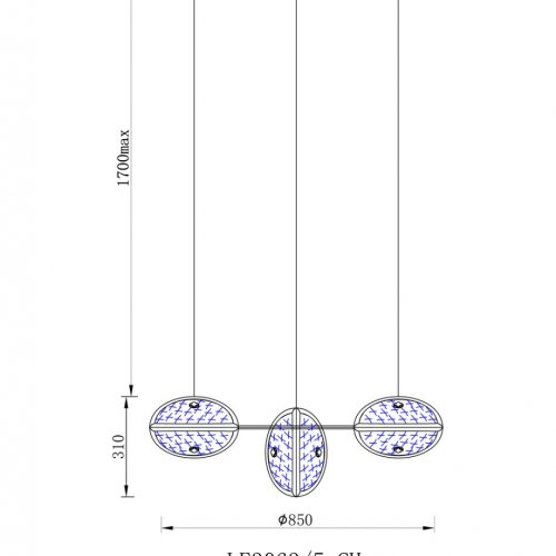 Подвесная люстра Kari LE3063/5 CH