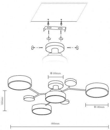 Потолочная люстра Velante 446-207-04