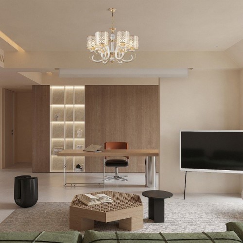 Подвесная люстра Arte Milano Florentia-1237 301237/6 Wh/Gd Подвесная люстра Arte Milano Florentia-1237 301237/6 Wh/Gd