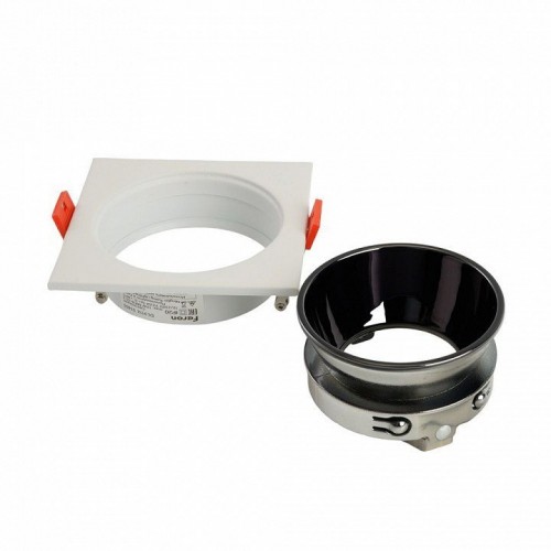 Светильник встраиваемый Feron DL3112 потолочный MR16 G5.3 белый + черный хром 51405