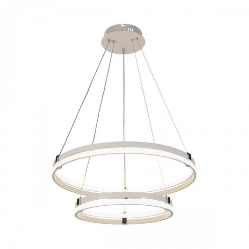 Подвесная светодиодная люстра Profit Light 6038/2 WHT+CHR Подвесная светодиодная люстра Profit Light 6038/2 WHT+CHR