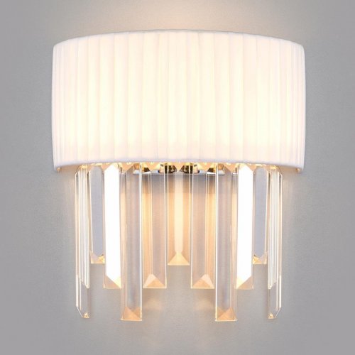 Настенный светильник Eurosvet Amantea 10122/2 хром/прозрачный хрусталь Strotskis Настенный светильник Eurosvet Amantea 10122/2 хром/прозрачный хрусталь Strotskis