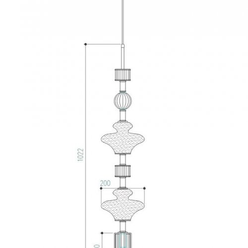 Подвесной светильник Crystal Lux Valencia SP1.1 Gold