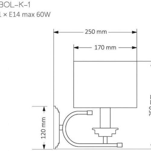 Бра Kutek BOLT BOL-K-1(N/А)