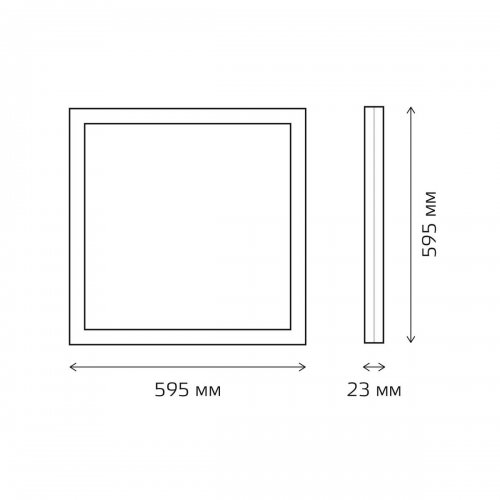 Встраиваемый светодиодный светильник Gauss с равномерной засветкой 842161240