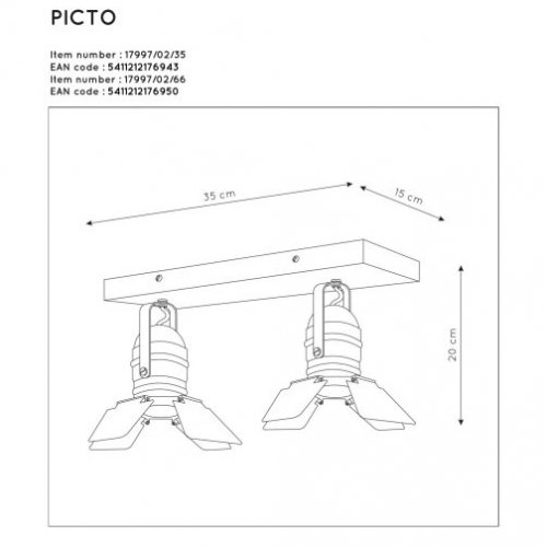 Спот Lucide Picto 17997/02/66