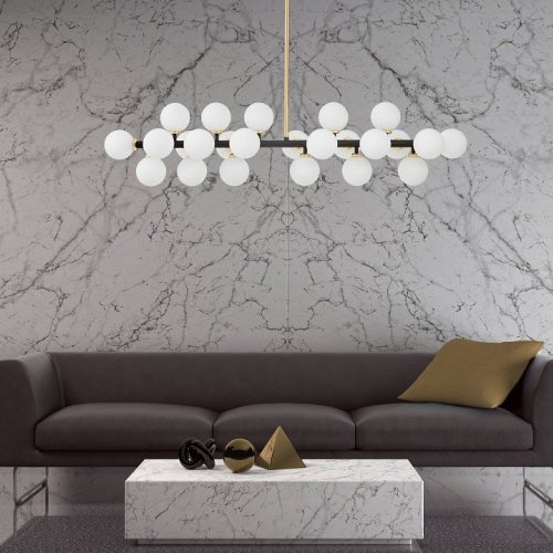 Подвесная люстра Lumina Deco Marsiada LDP 6033-24 BK+GD