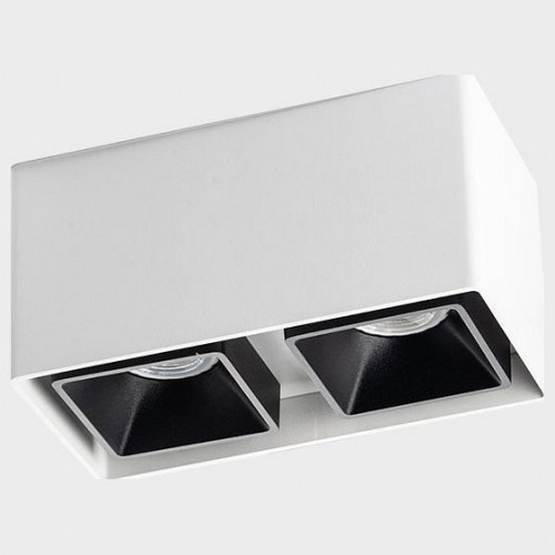 Точечный светильник Italline FASHION FX2 white + FASHION FXR black - 2шт.