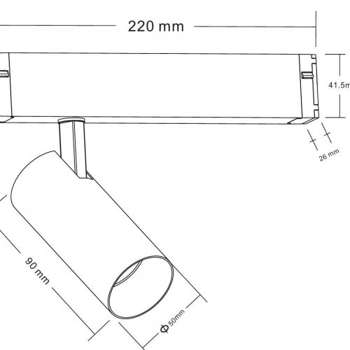 Светильник трековый Crystal Lux CLT 0.35 003 10W BL 4000K