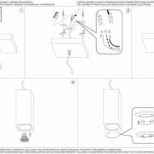 Подвесной светильник Ideal Lux Oak SP1 Square Bianco Подвесной светильник Ideal Lux Oak SP1 Square Bianco