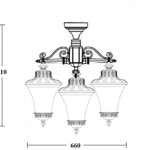 Потолочный светильник уличный ELBA 86470A/3 02 Bl