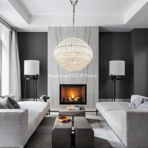 Подвесная люстра iLamp Manhattan 103D-10 NIC Подвесная люстра iLamp Manhattan 103D-10 NIC