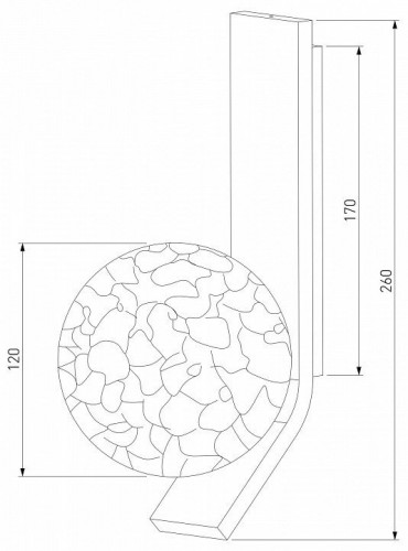 Бра Eurosvet Luxor 40019/1 серебро