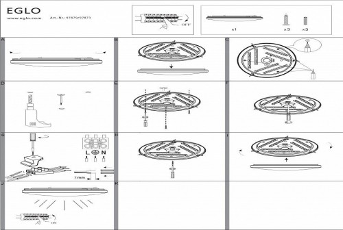 Настенно-потолочный светодиодный светильник Eglo Frania-S 97879