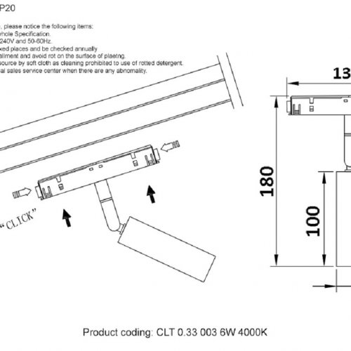 Трековый светодиодный светильник Crystal Lux CLT CLT 0.33 003 6W WH 4000К Трековый светодиодный светильник Crystal Lux CLT CLT 0.33 003 6W WH 4000К