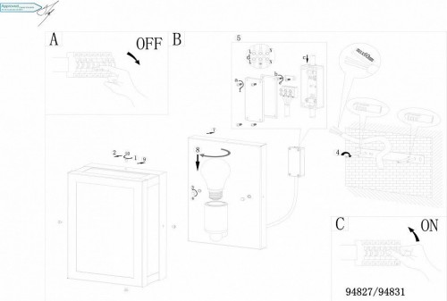 Уличный настенный светильник Eglo Alamonte 1 94831