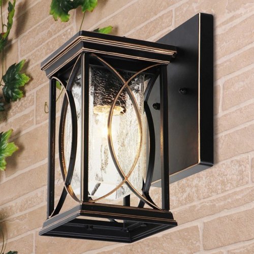 Уличный настенный светильник Elektrostandard Spica D черное золото GL 1026D 4690389150142 Уличный настенный светильник Elektrostandard Spica D черное золото GL 1026D 4690389150142
