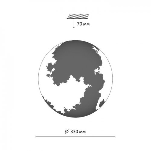Настенно-потолочный светильник Sonex Moon 3084/CLN Настенно-потолочный светильник Sonex Moon 3084/CLN