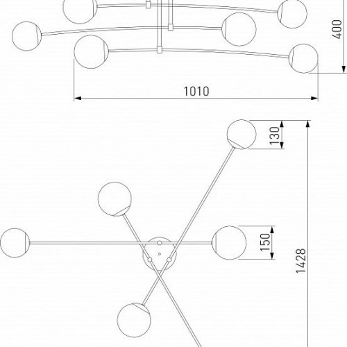 Потолочная люстра Eurosvet Netz a062214 Потолочная люстра Eurosvet Netz a062214