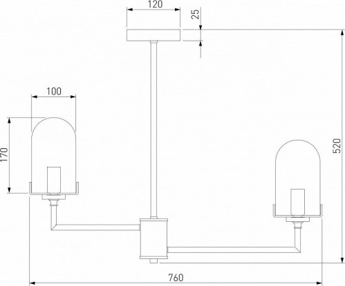Люстра на штанге Eurosvet Pluto 60156/8 хром