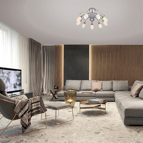 Люстра на штанге Оптима Ginevra 22080/9 хром Люстра на штанге Оптима Ginevra 22080/9 хром