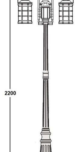 Наземный фонарь Oasis Light BARSELONA 81209B/10 Bl Наземный фонарь Oasis Light BARSELONA 81209B/10 Bl