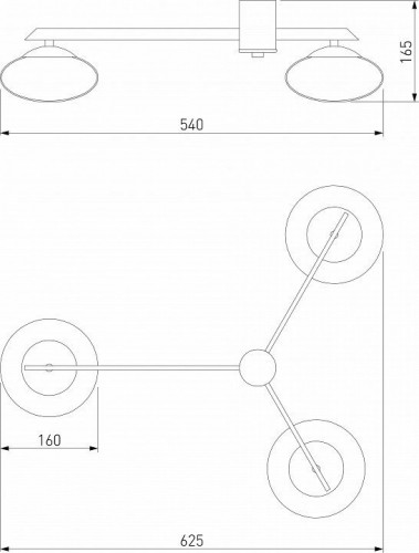 Потолочная люстра Eurosvet Opaline 70220/3 латунь Потолочная люстра Eurosvet Opaline 70220/3 латунь