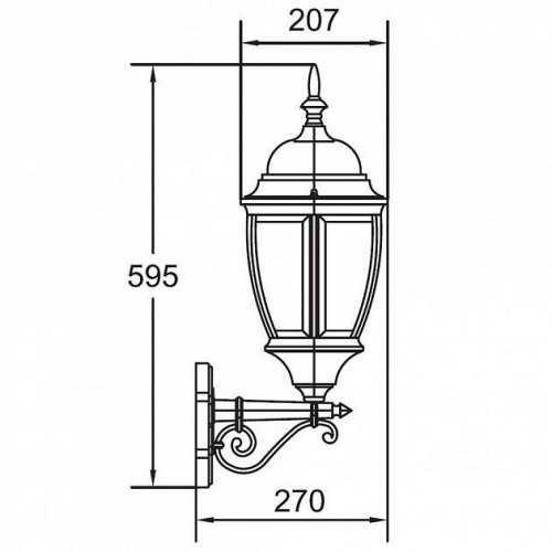 Настенный фонарь уличный Oasis Light 91201L Gb