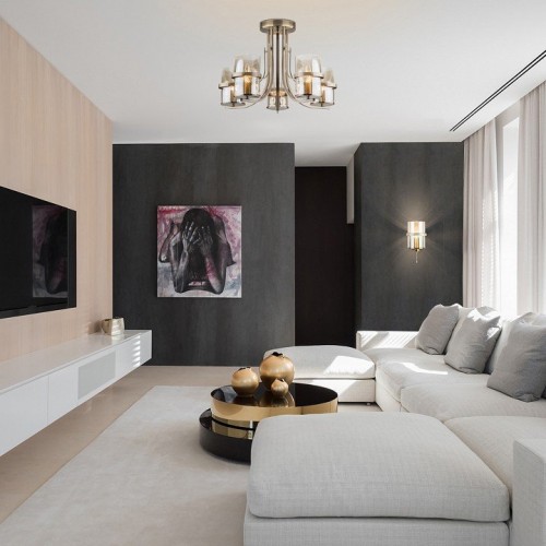 Потолочная люстра Eurosvet 60085/5 античная бронза Потолочная люстра Eurosvet 60085/5 античная бронза