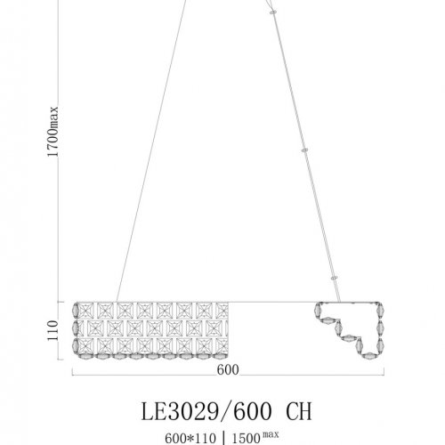 Подвесная люстра Amelie LE3029/600 GD