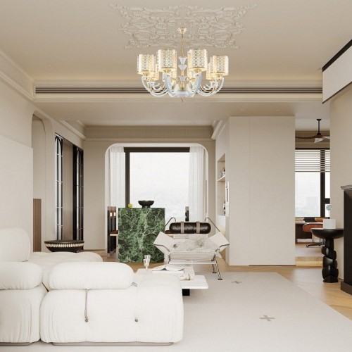 Подвесная люстра Arte Milano Florentia-8857 308857/8 Wh/Gd Подвесная люстра Arte Milano Florentia-8857 308857/8 Wh/Gd