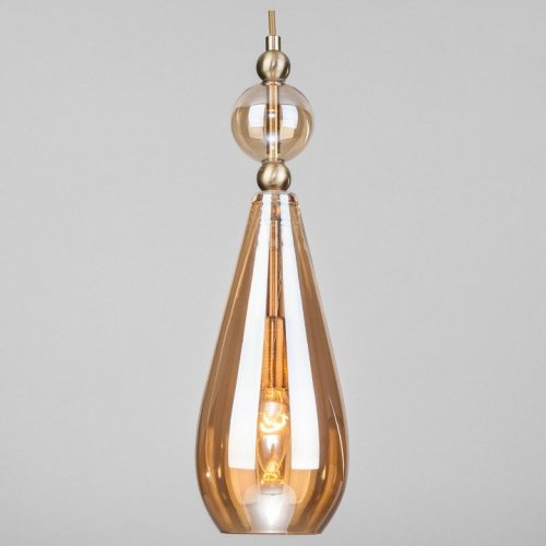 Подвесной светильник Eurosvet Ilario 50202/1 янтарный Подвесной светильник Eurosvet Ilario 50202/1 янтарный