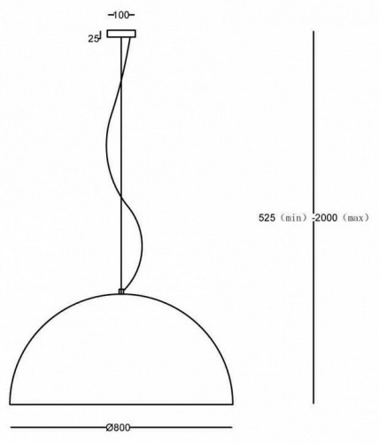 Подвесной светильник Maytoni Dome MOD169PL-05GB1