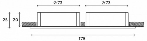 Встраиваемый светильник Hesby Lighting Breeze HSBL_0175