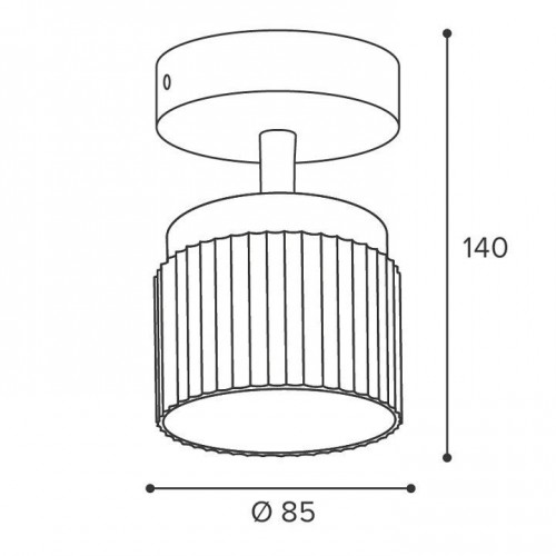 Накладной светильник Wolta MUSE WSL-GX53/19WG-2