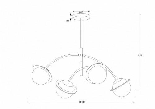 Потолочная люстра Freya Lumix FR5323CL-04CH