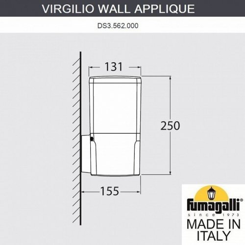 Настенный светильник уличный Fumagalli Virgilio DS3.562.000.WYF1R
